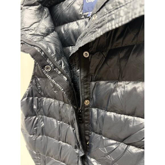 Gap Down Puffer Vest Black Quilted Winter Warmth Basic Minimalist Layer Womens S - Picture 5 of 10